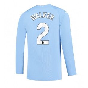 Manchester City Kyle Walker #2 Replika Hjemmebanetrøje 2023-24 Langærmet